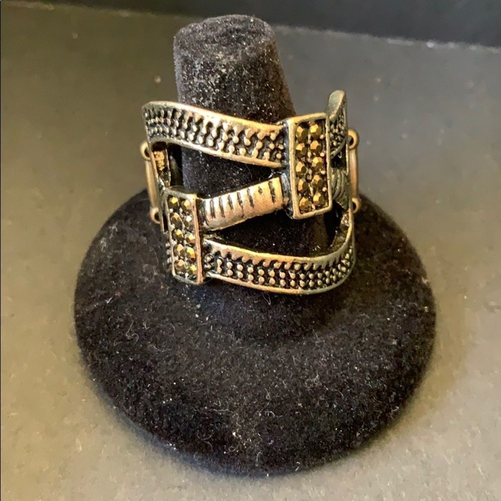 Urban Upscale Brass Stretchy Ring